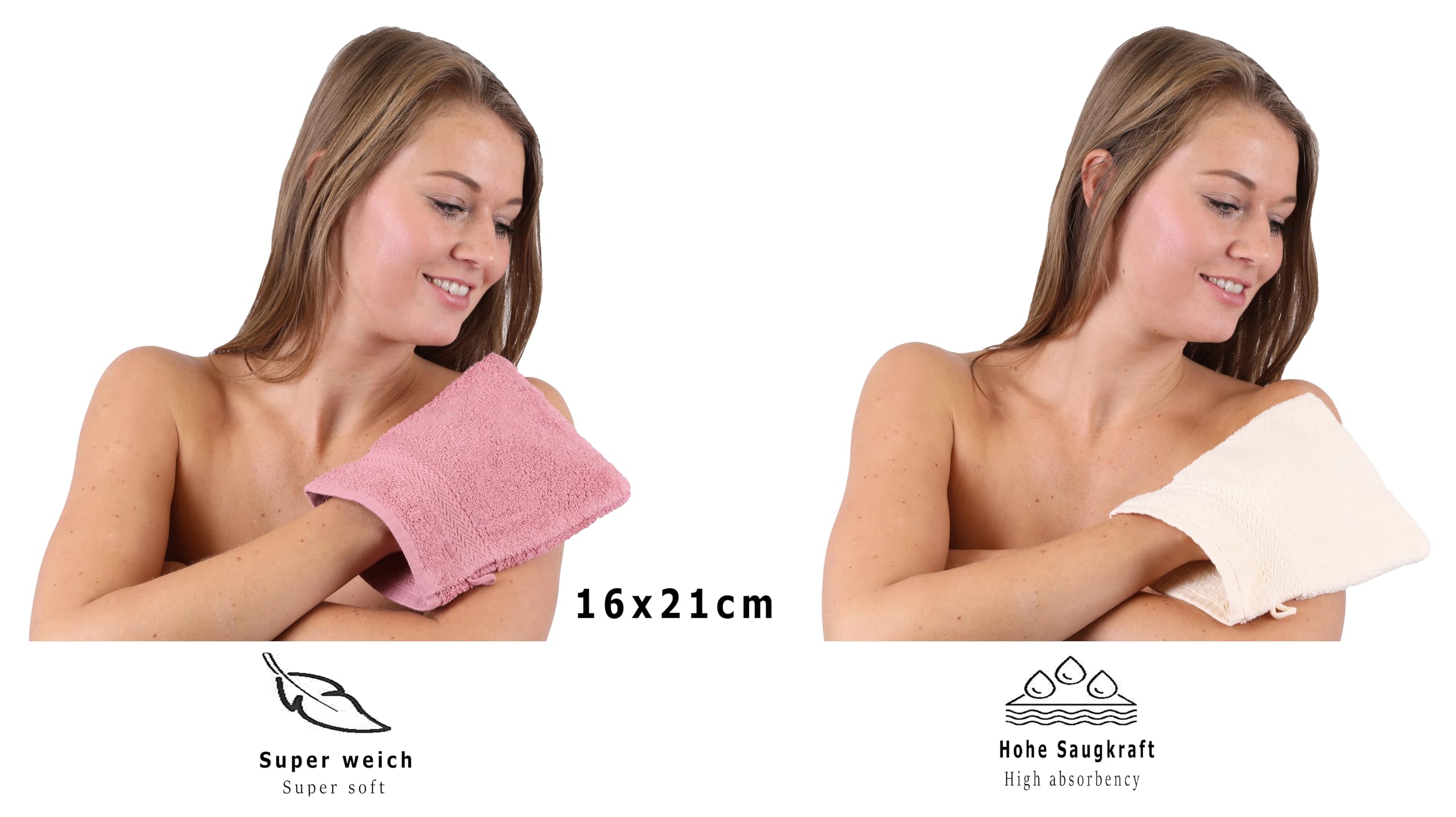 Betz Guanti Da Bagno Premium 10 Pezzi - Guanti In Spugna Per Detersione