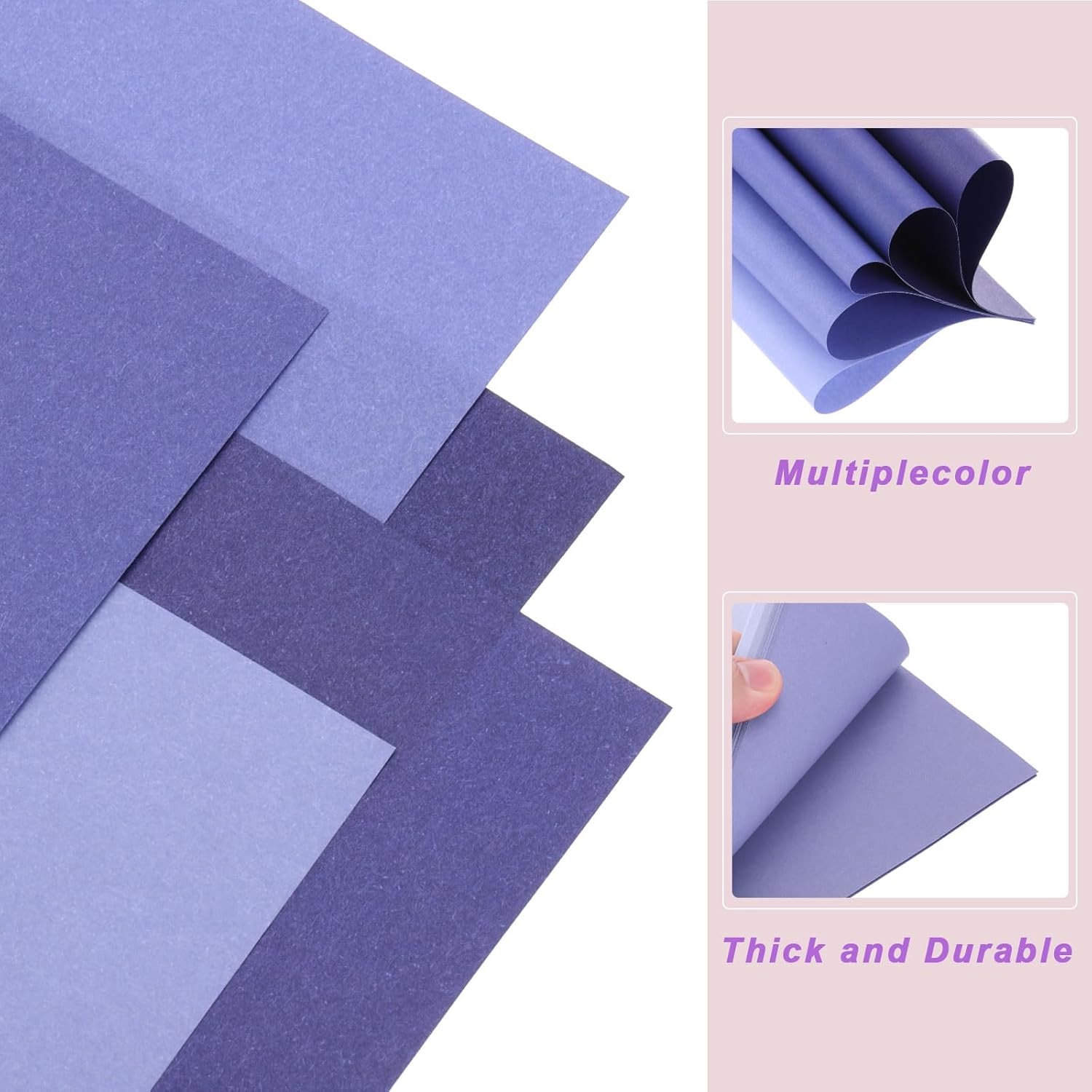 DMiotech 100枚 7.9x7.9インチ 折り紙用紙 Lサイズ 7色 ブルー 正方形 折り紙 簡単折りたたみ両面色紙 DIY