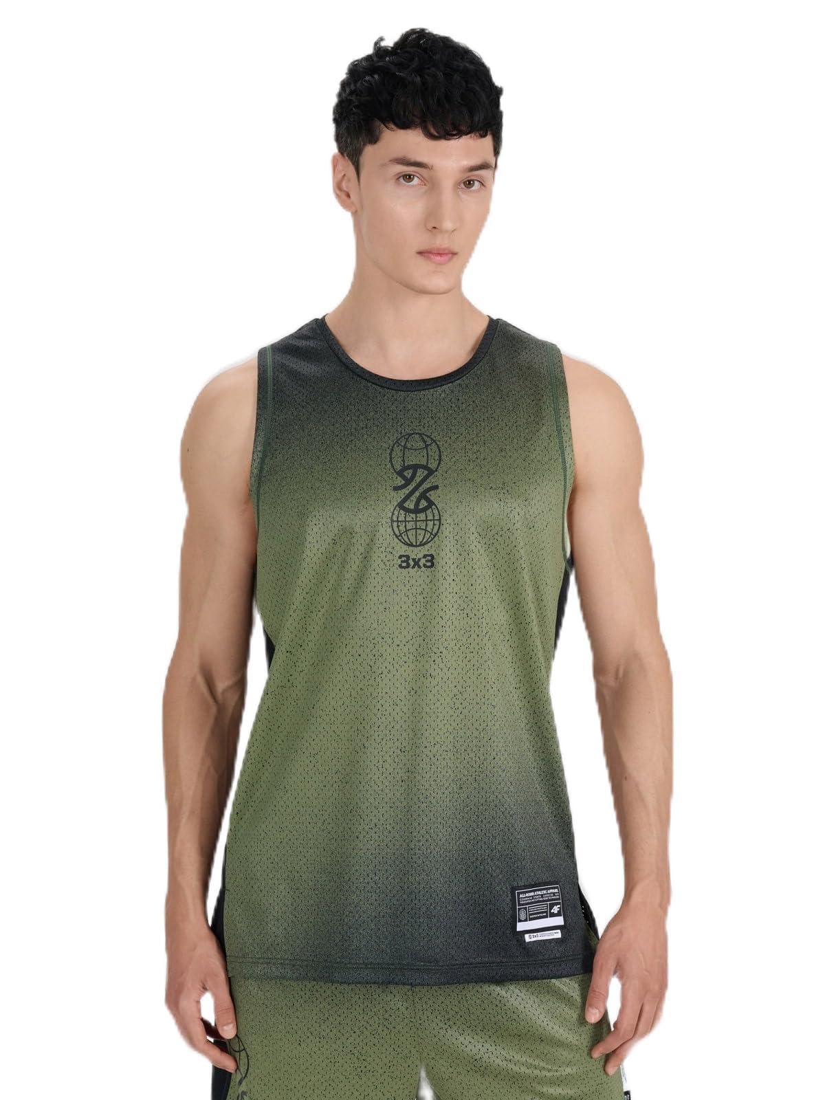 4F Tank top do koszykówki oversize szybkoschnący męski