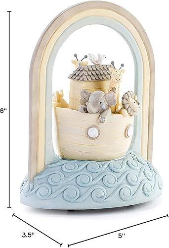 Miniatura 6 de DEMDACO Noah's Ark - Figura musical azul y amarilla de 6 x 5 x 3.5 pulgadas que juega sobre el arco iris