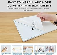 Vista 5 de JBER Paneles acústicos artísticos, paneles de pared acústicos de 72 x 48 pulgadas, arte de pared absorbente de sonido, paneles acústicos