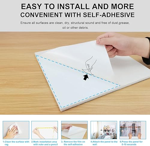 Miniatura 5 de JBER Paneles acústicos artísticos, paneles de pared acústicos de 72 x 48 pulgadas, arte de pared absorbente de sonido, paneles acústicos