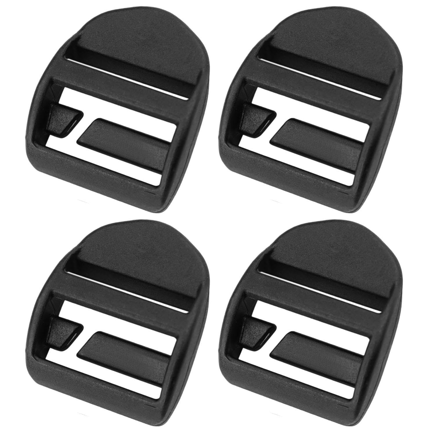 4 Black Nylon Backpack Accessory Fixing Buckles, 4Cm X 3Cm X 2.2Cm, Suitable For Backpacks, Luggage Bags, Seat Belts, Pet Leashes