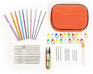 Crochet Kit for Beginners to Take Up Crocheting Crochet Hooks Crochet Stitch Markers and Crochet Needle Set Get Started with Crochet Easily by Hobbi Co.
