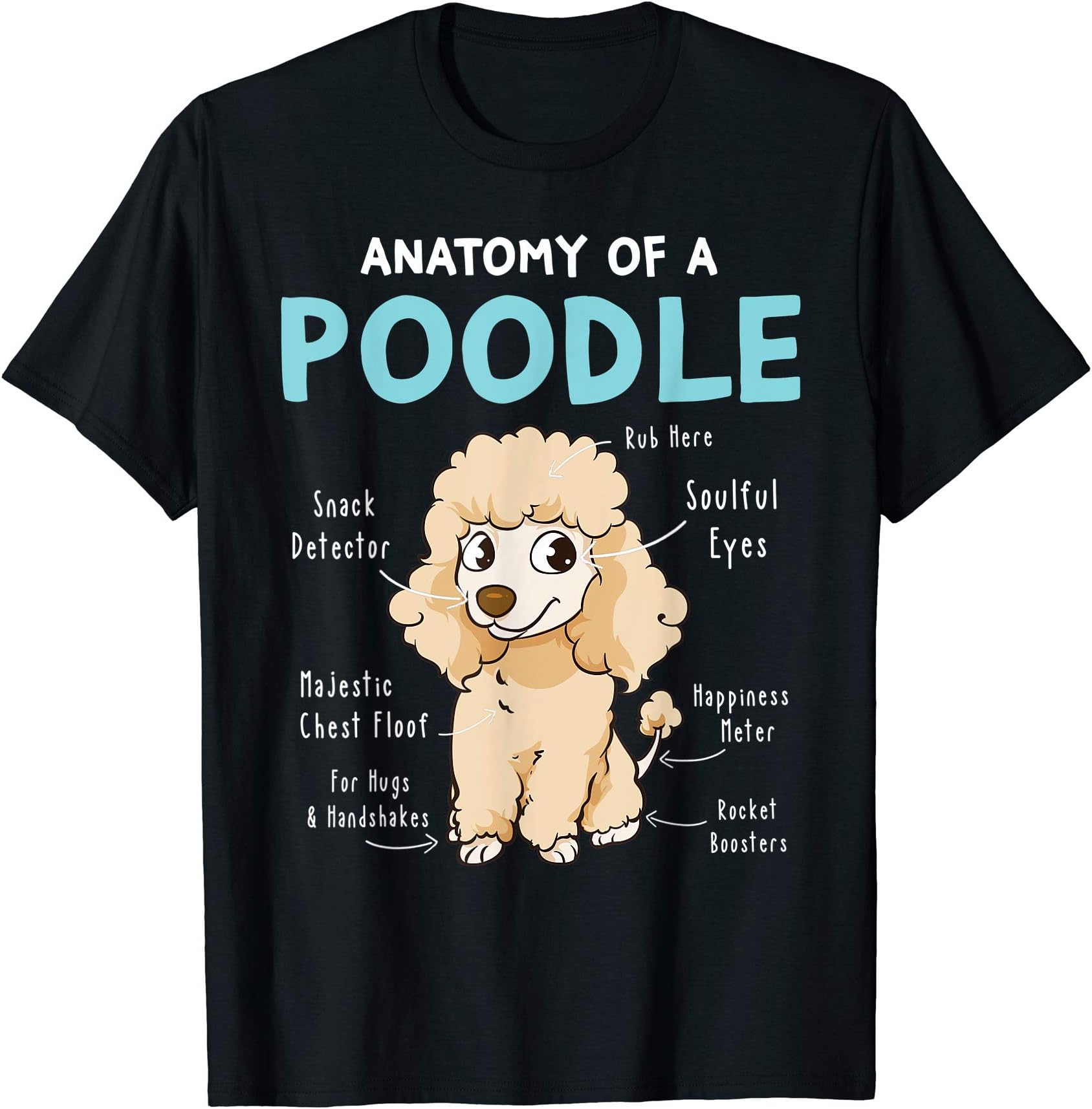 Poodle Gifts By FoxioAnatomy Of A Poodle Funny Poodle Gift Poodle Mom Poodle Dad T-Shirt