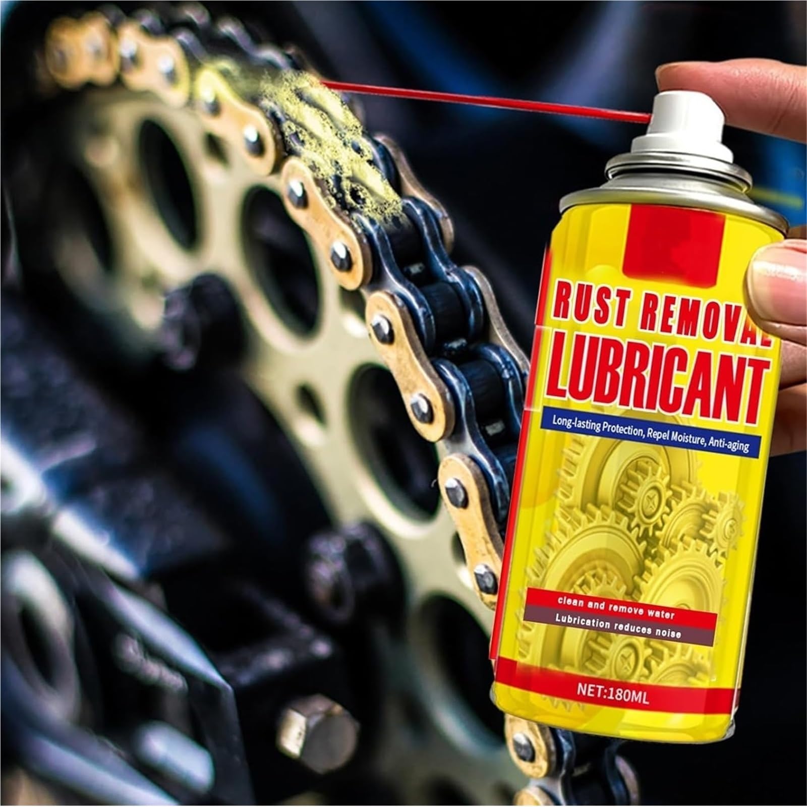 Spray Lubrificante Antiruggine Ad Azione Rapida 2 Pezzi in 1 lubrificante antiruggine Spray for rimozione ruggine ad Azione Rapida for Metallo, Formula Multiuso da 6, Once
