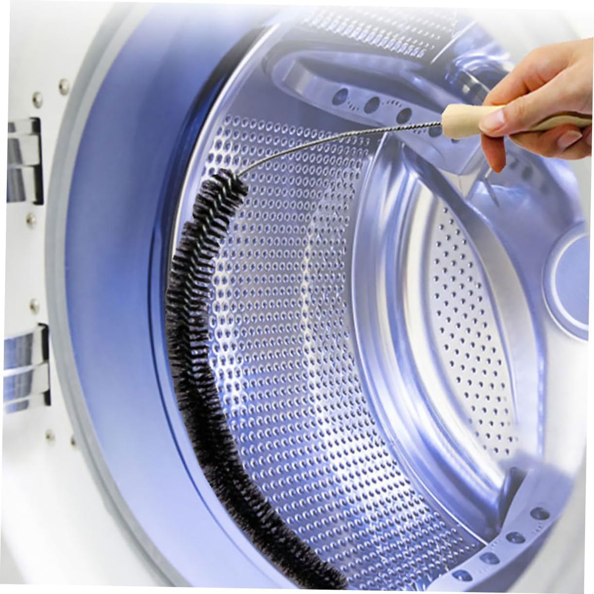 Dryer Vent Cleaning Brush 27.95 Inch Flexible Lint Remover with Bendable Wire Shaft and Non-Slip Handle for Refrigerator Coil and Appliance Dust Cleaning