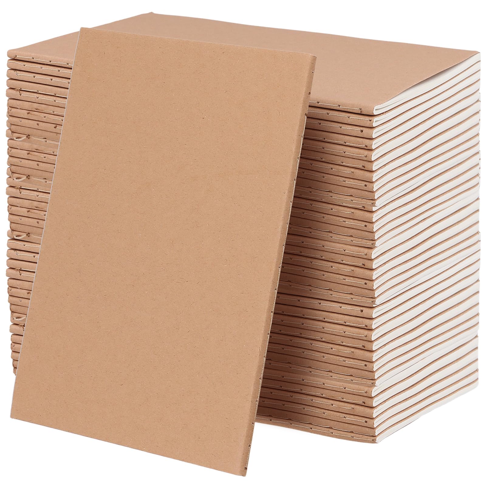 Carnet de notes A5 couverture en papier kraft robuste avec 72 pages lignées | Lot de 40