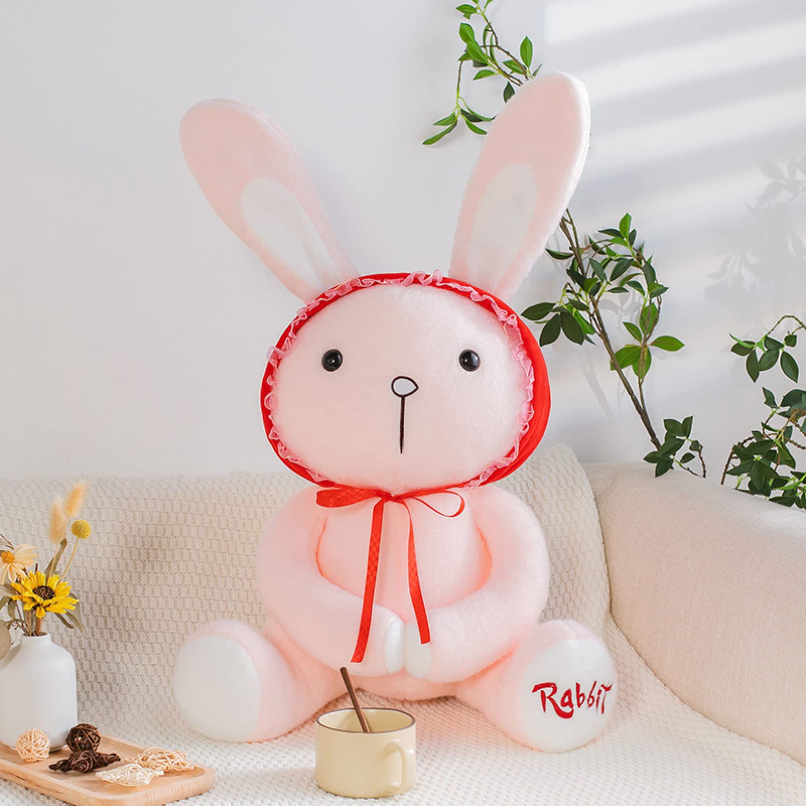 ウサギ耳のぬいぐるみ 赤*6 Kpopgidle yuqi個性-赤いウサギのぬいぐるみキーホルダー