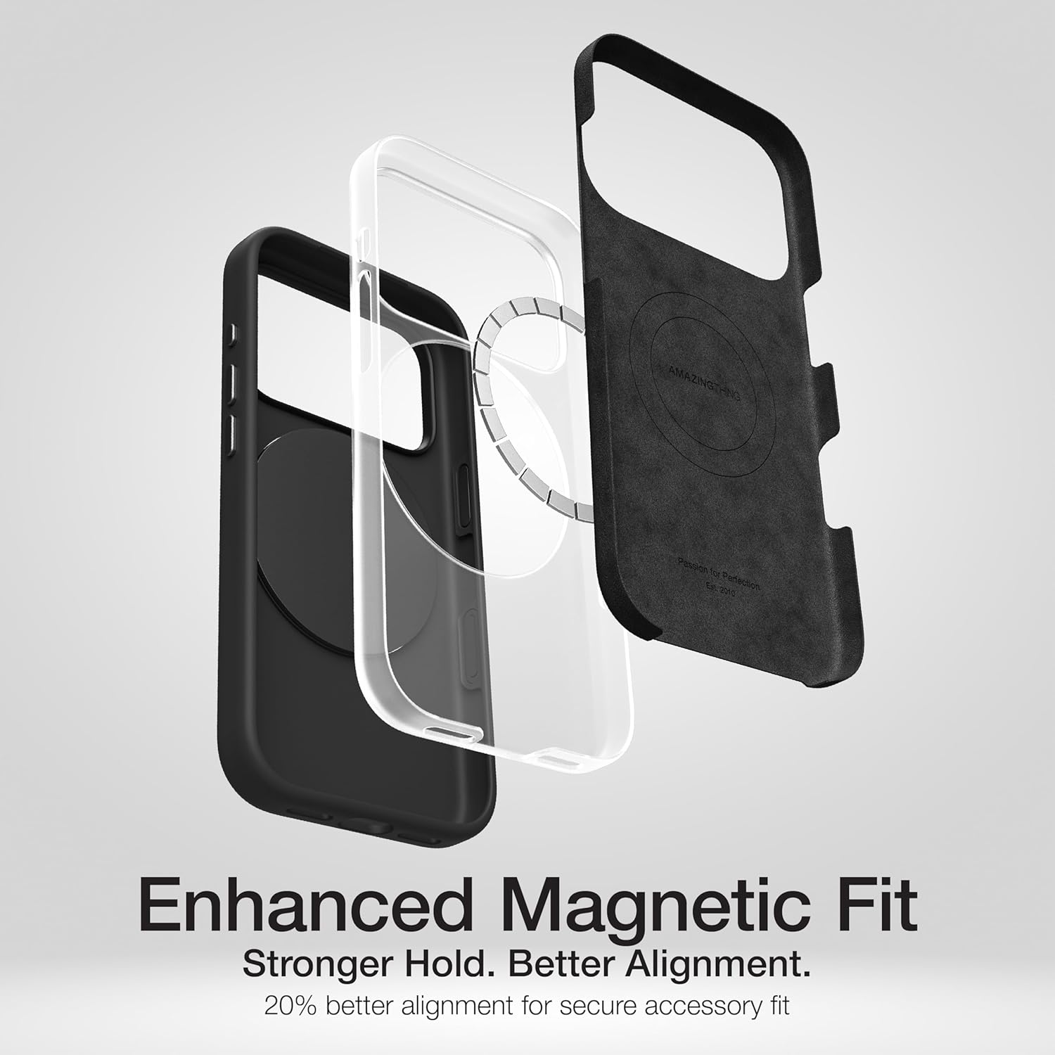 AMAZINGthing for iPhone 17 Pro Max [Cloudie MagSpin Case], Built-in 360° Spin Stand, Designed for MagSafe Accessories, 10FT Drop Proof, Magnetic Phone Cover, Skin-Friendly Silicone, Black