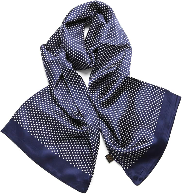 Men's 100 Silk Scarf Double Layers Fashion Neckerchief Formal Casual