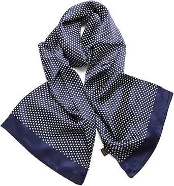 Mens 100 Silk Scarf Double Layers Fashion Neckerchief Formal Casual