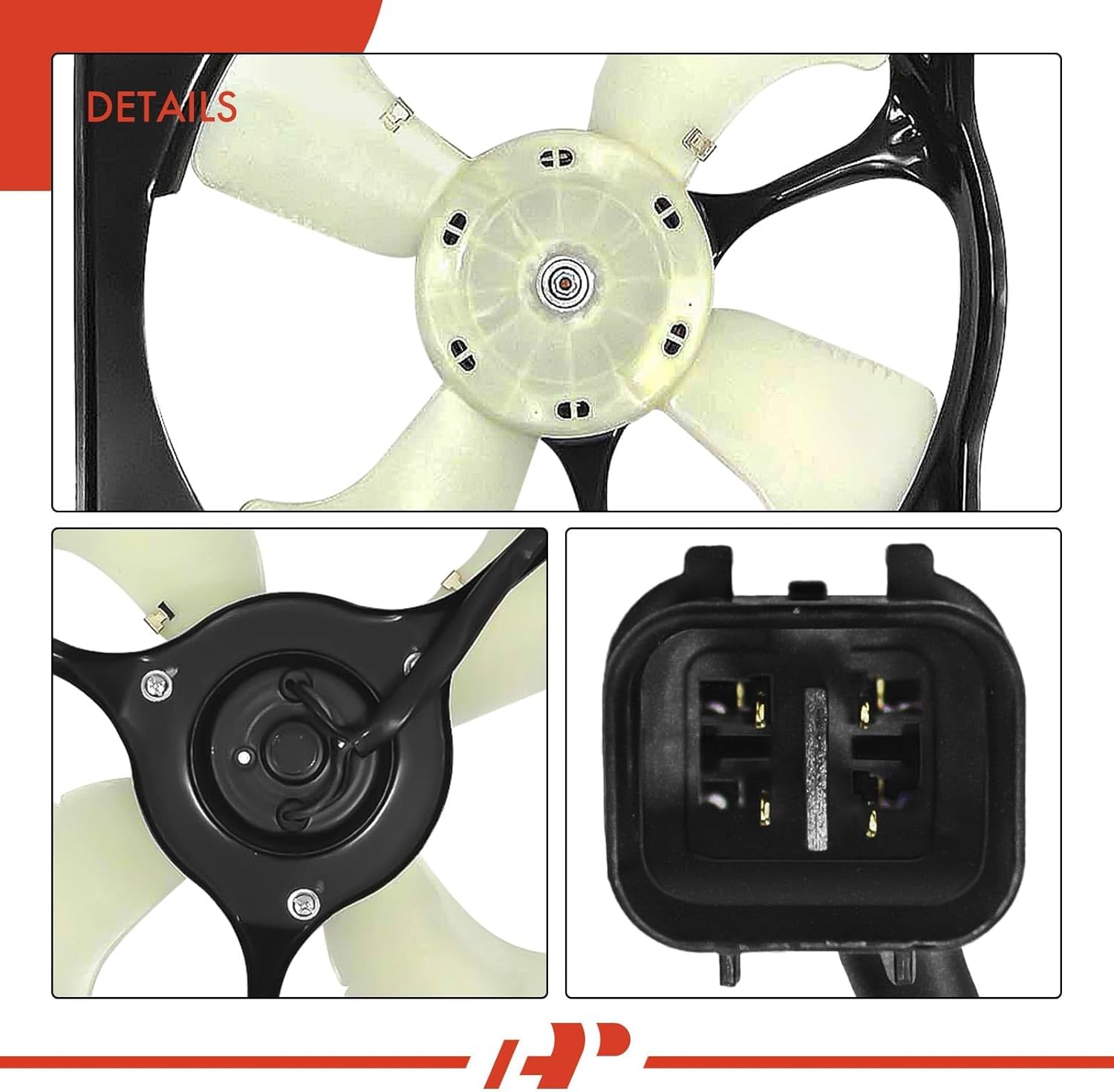 A-Premium A/C Condenser Fan Assembly Compatible with Select Mitsubishi Models - Diamante 1997-2003, 3.5L - Replace# MR921523