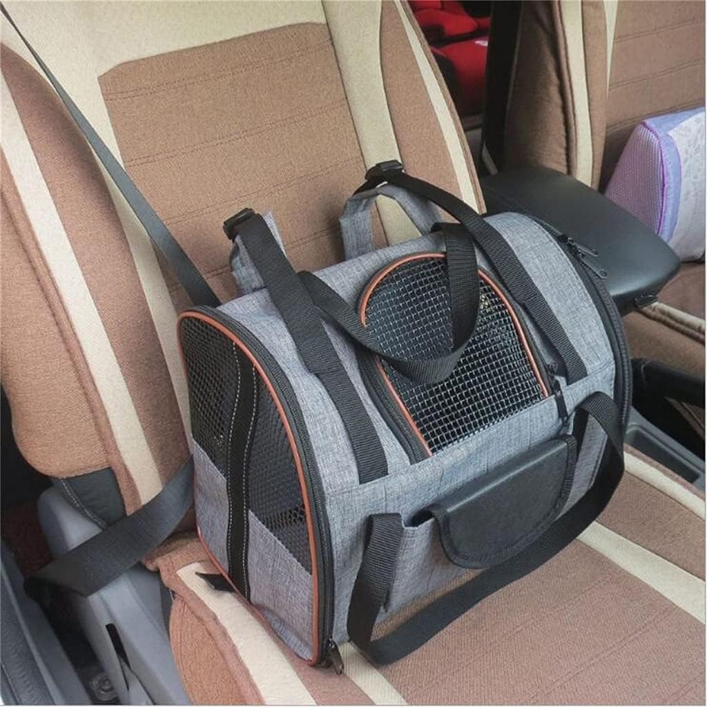 Pet Carrier Large Capacity Pet Backpack Breathable Portable Cat Dog Bag Outdoor Travel Pet Carrier Collapsible Can Put Car Seats Small Animals Travel Bag (Color : Brown)