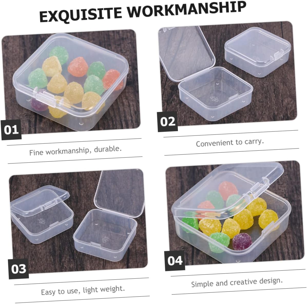 50pcs Art Supply Storage Organizer Jewelry Organizer Stand Containers Lids for Organizing Small Items