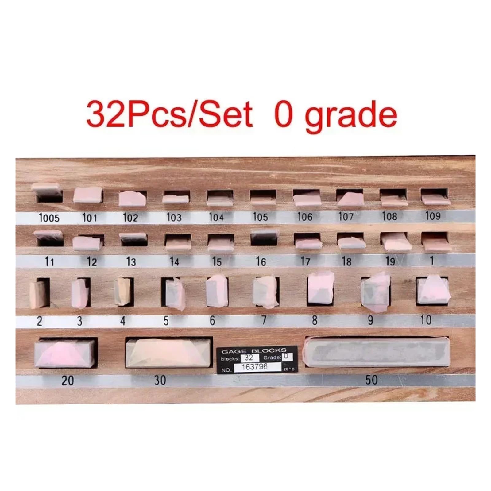 32 sztuk/zestaw stalowy miernik blokowy 1/0 klasy suwmiarka przemysłowa mikrometryczna narzędzia do kontroli i kalibracji 0.01mm Precyzyjny pomiar(0 grade)