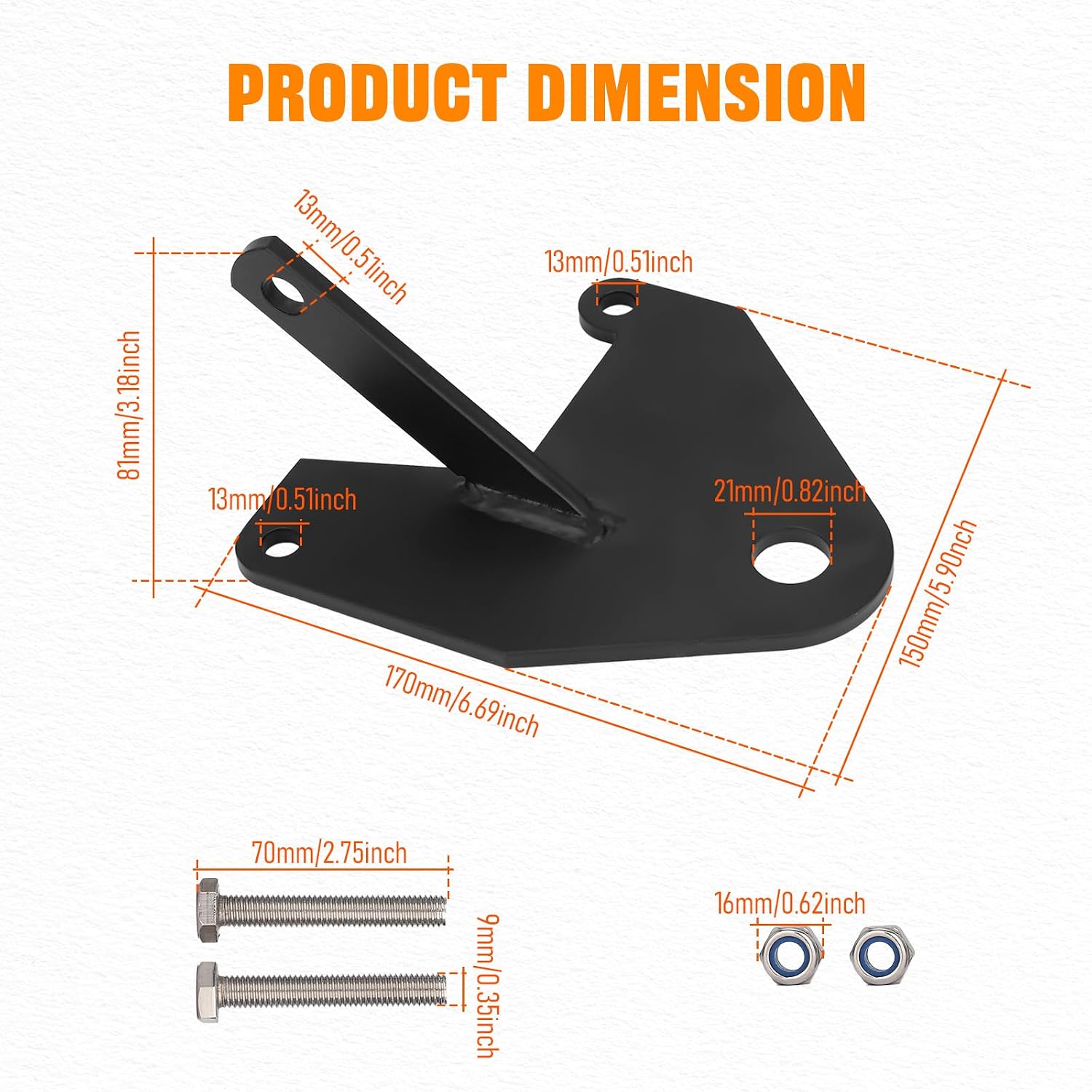 Trailer Hitch Receiver Compatible with Honda TRX 250 Recon ATV Hitch 1997-2018 1PCS