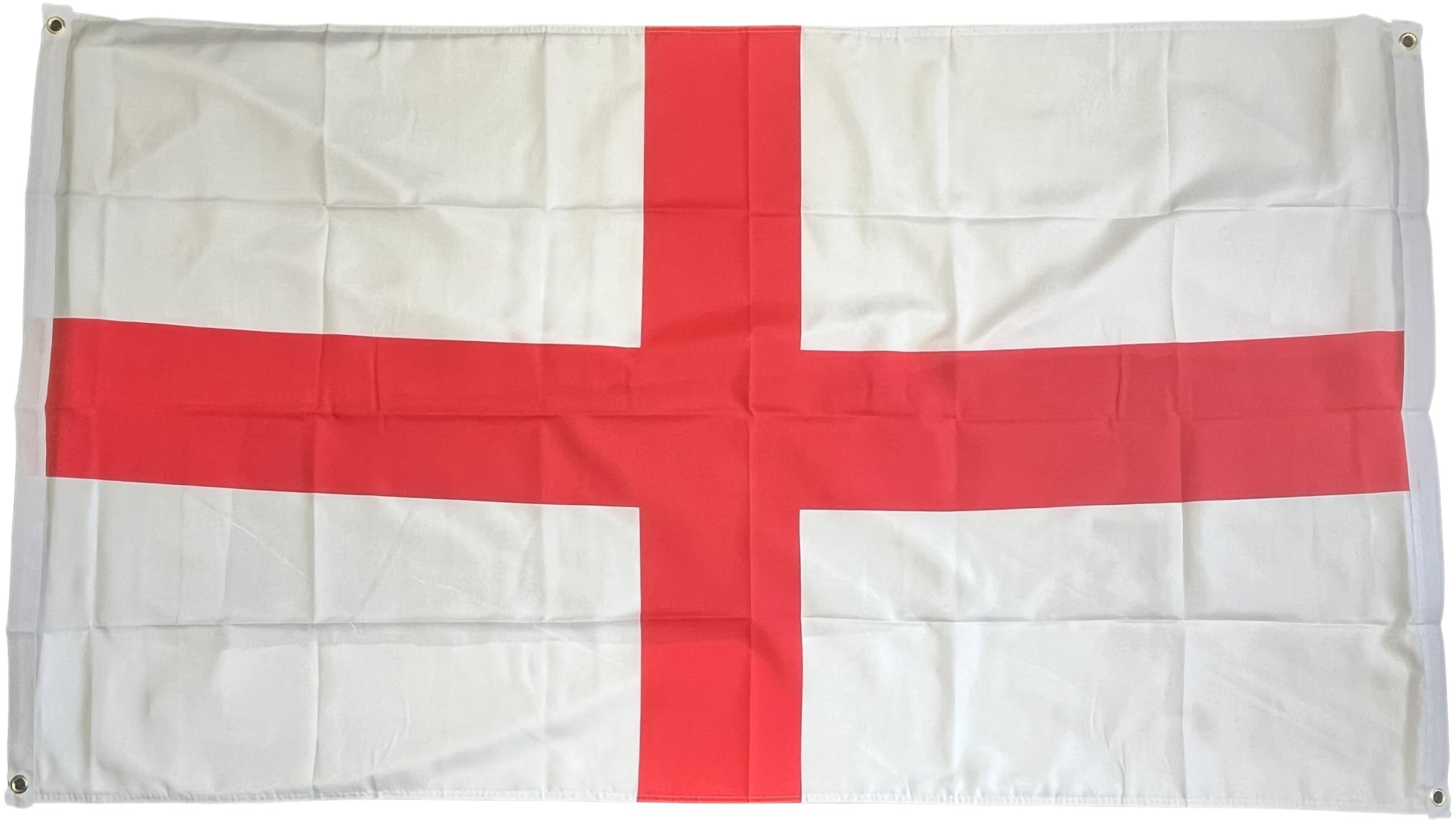NWFlags England St George Flag Banner with Four Eyelets 5ft x 3ft 75d Premium Polyester Suitable For Flagpoles