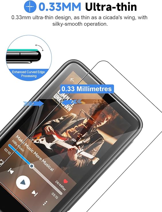 3-Pack OAZSWGG Explosion-Proof Soft Film for HiBy R1, HD Clear Anti-Scratch Bubble-Free Screen Film for HiBy R1 Music Player