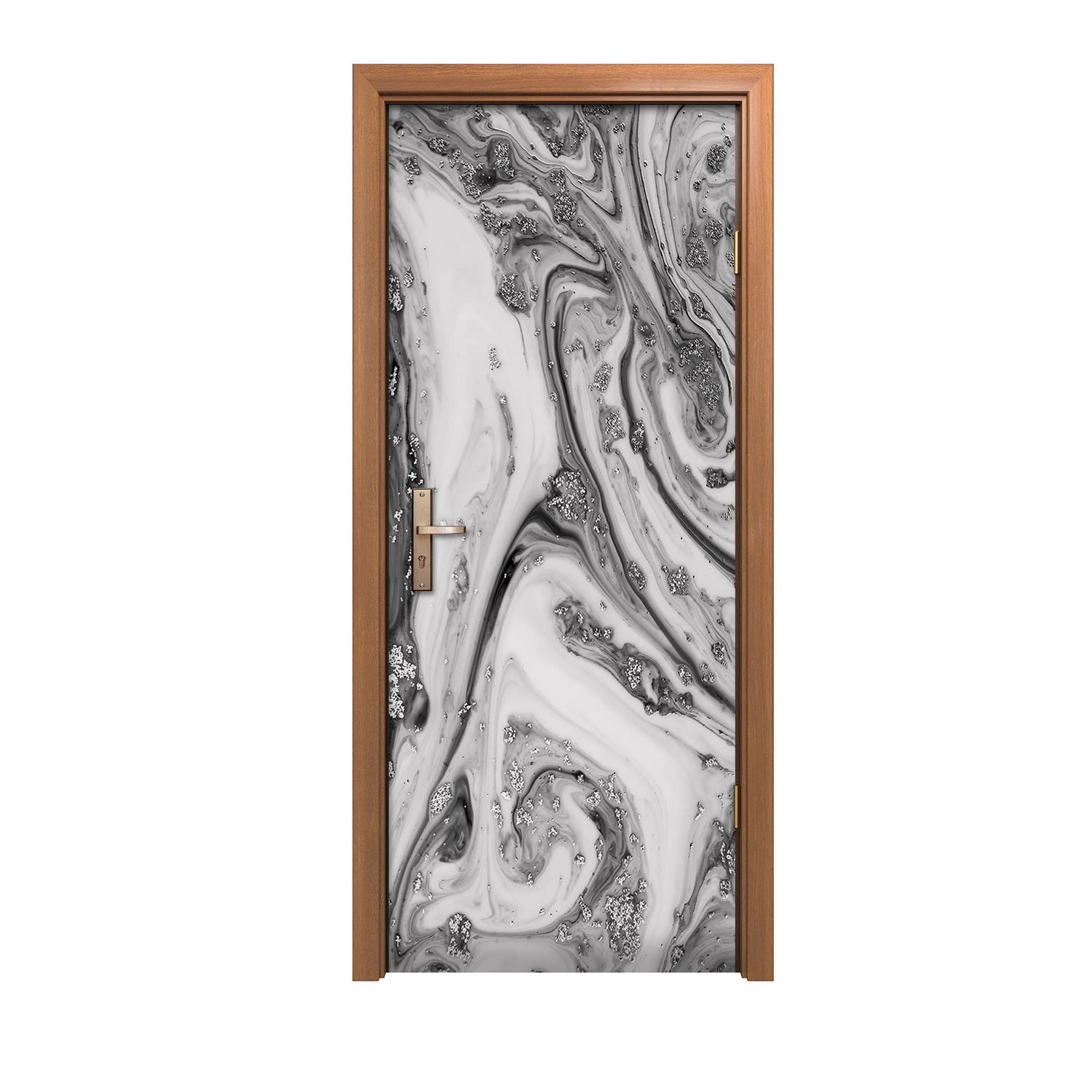 Autocollant de porte marbre haut de gamme au design d'intérieur