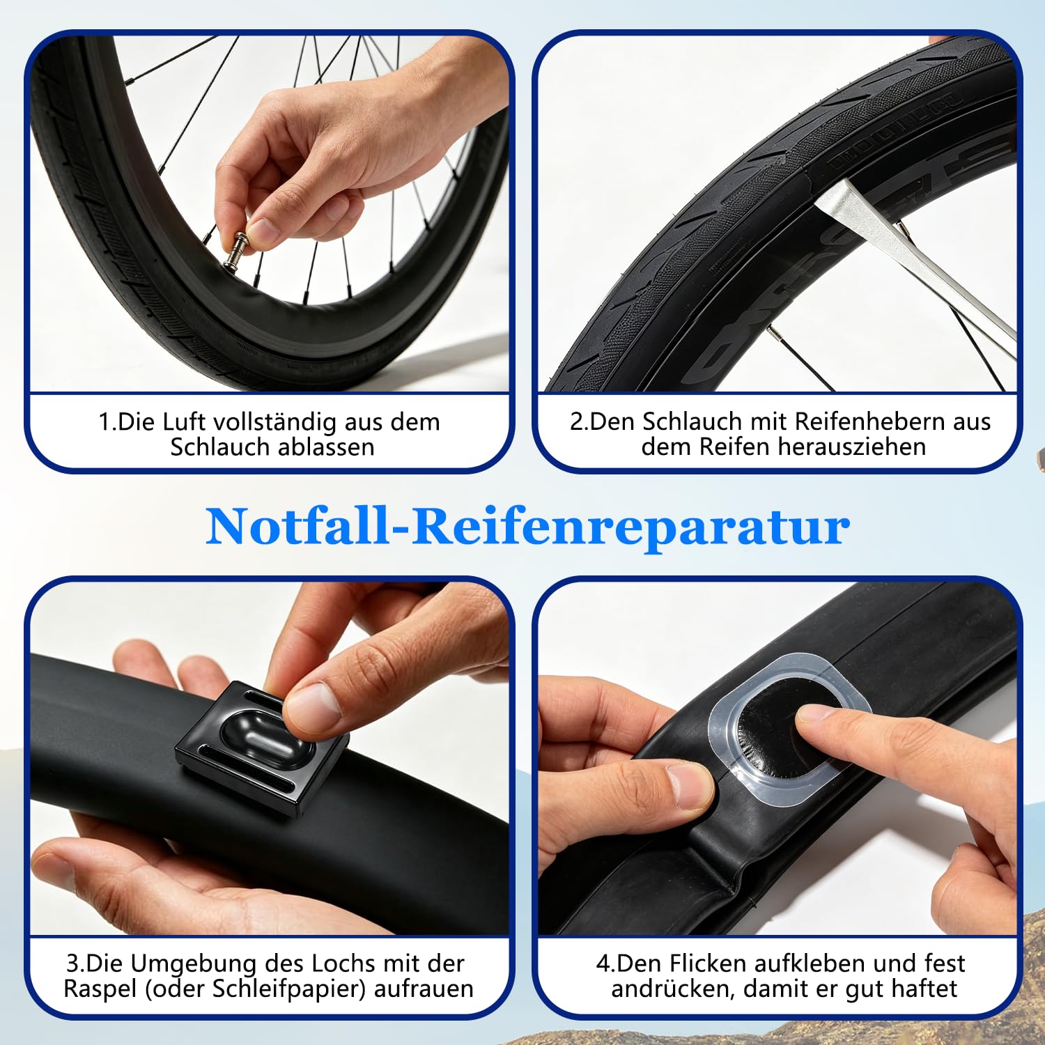 HAZENS Fahrrad Reparaturset | Fahrrad Zubehör | Fahrrad Flickzeug Set für unterwegs, Fahrrad Multitool 16-in-1, Notfallwerkzeug Flickzeug, Fahrrad Werkzeugset unterwegs, Werkzeug Set für Fahrrad, MTB | Fahrrad Reparaturset | Fahrrad Zubehör | Fahrrad Flic