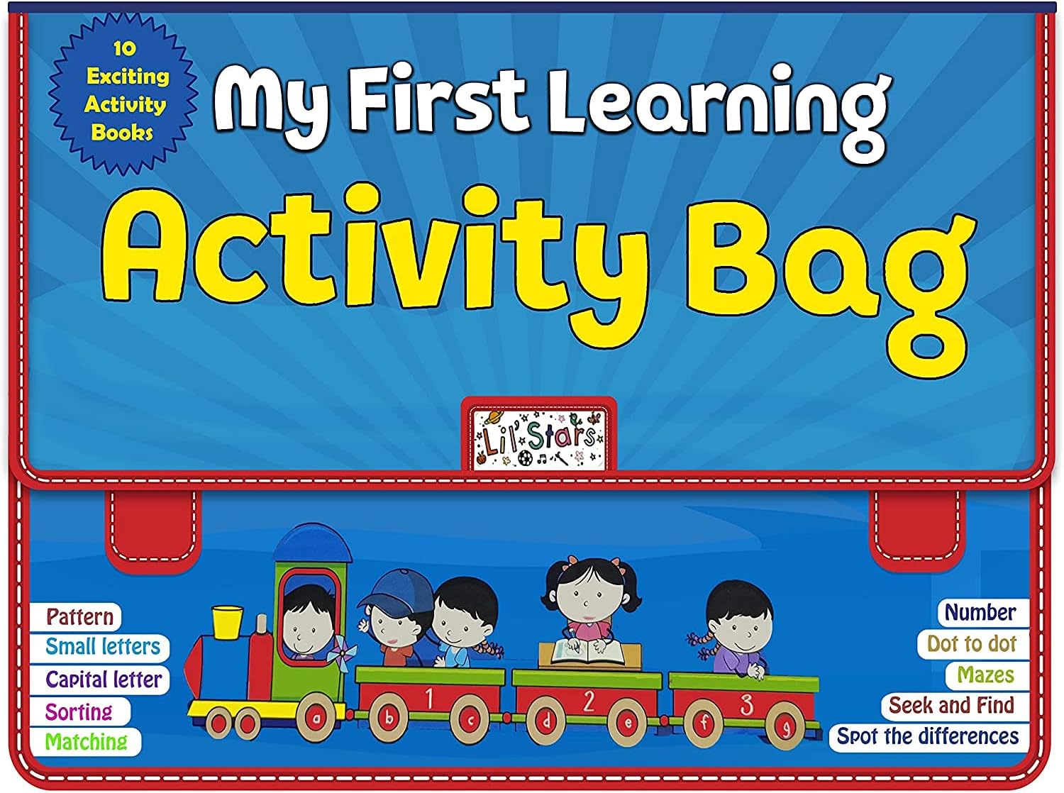 Laster Early Learning Activity Bag - Set of 10 Exciting Books for kids , Skill development Mind Sharping Set of books for Early education