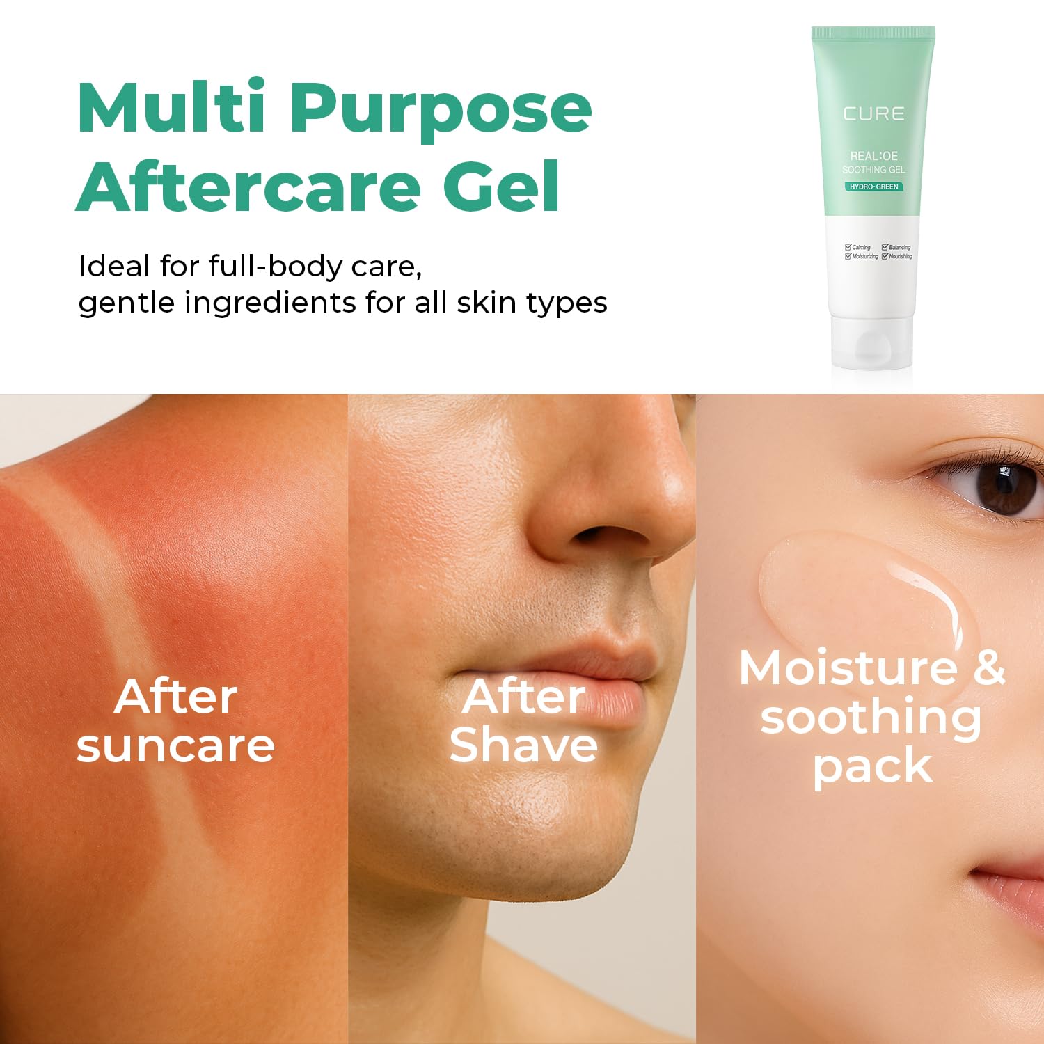Amazon.com: CURE Aloe Vera Gel with 90.52% Leaf Juice, Soothing & Hydrating Korean  Skin Care for Sun-Exposed or Dry Skin, 5.07 fl oz, Refreshing Gel  Moisturizer for Face & Body : Beauty