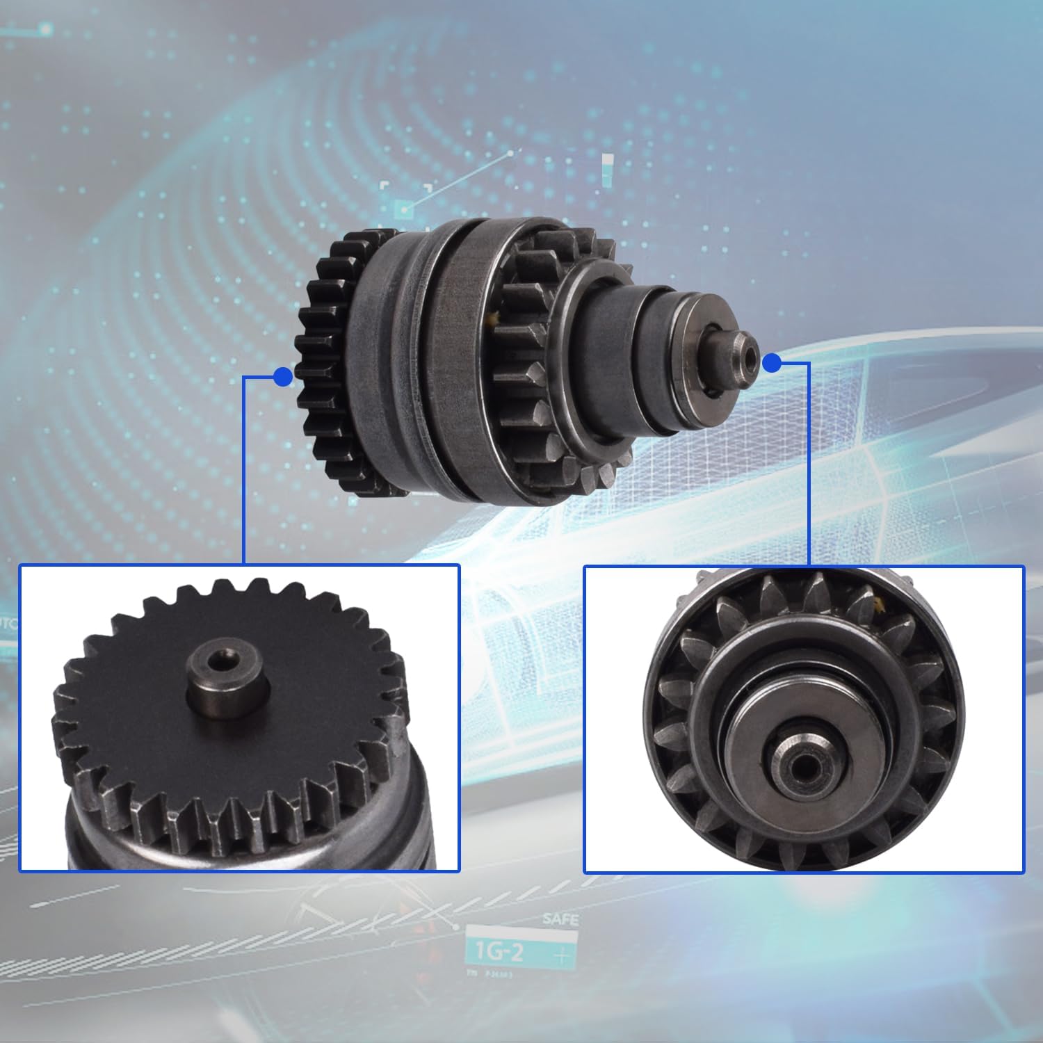 55140026000 Starter Drive Bendix Gear 18T/27T Compatible with Husqvarna TE 250 300 EXC XC XC-W Replace 55140026100