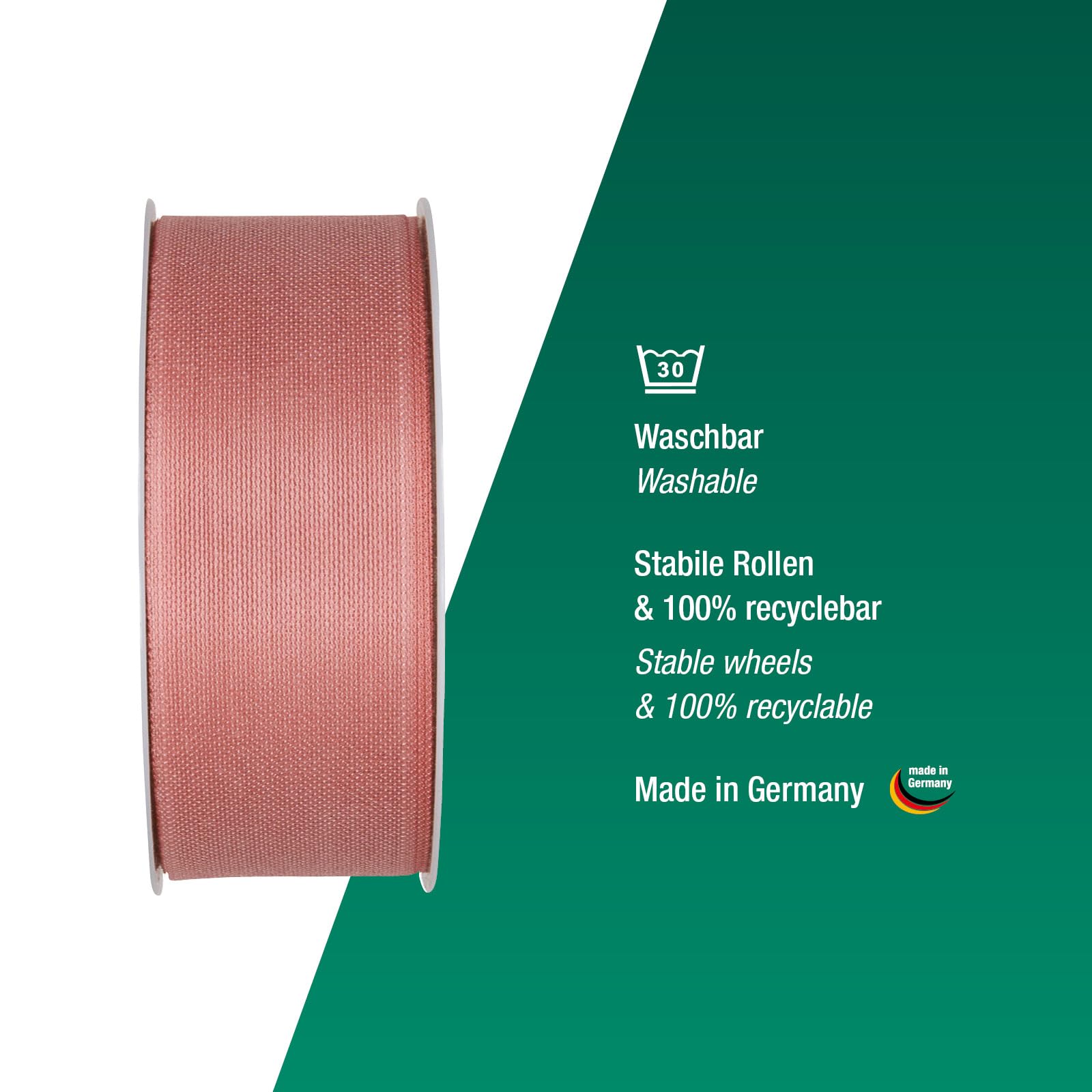 Halbach Silk Ribbons Gift Ribbon Width 40 mm Length 25 m Ribbon Made in Germany Gift Ribbons in a Variety of Colours and Widths Perfect for Packaging and Decorating Colour: Pink - Image 3