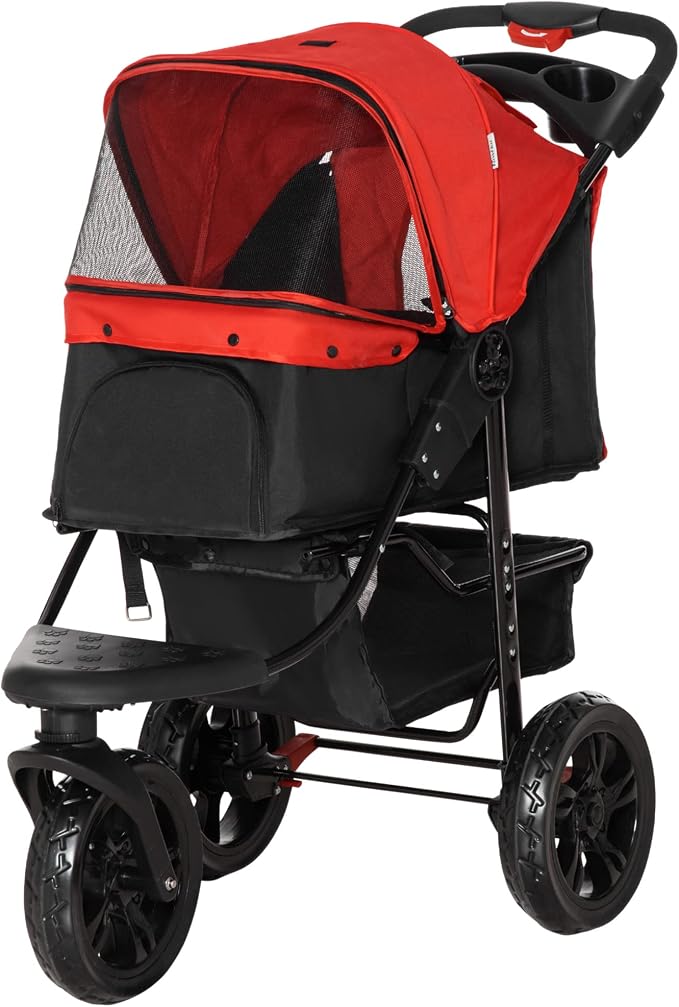 ROODO Escort 3 Wheel Dog Cat Pet Stroller for Small/Medium Dogs Cats Best