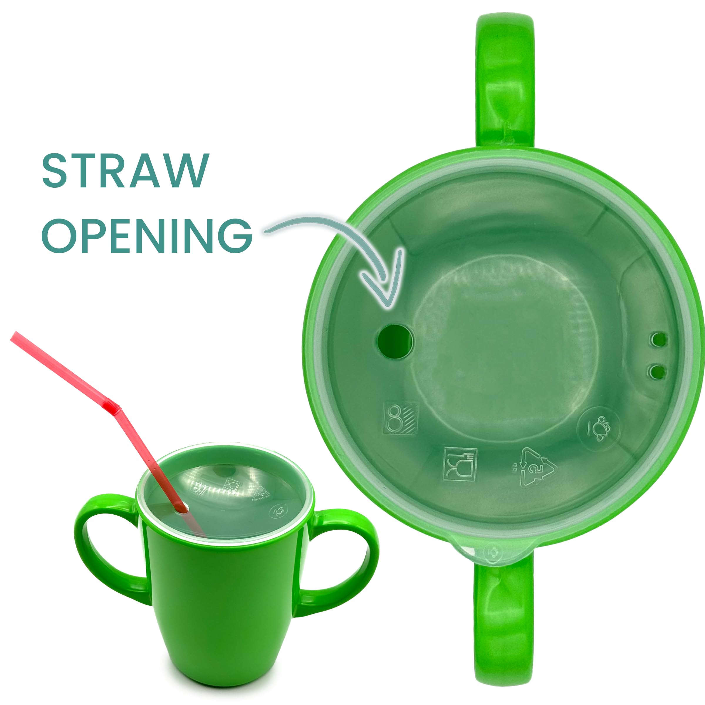 Rosa Lifestyle Mug Lids with Straw Hole (Pack of 2), Secure & Easy Clean, Ideal for Straw Spill Free Sipping - Image 2