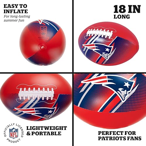 Miniatura 3 de BigMouth 18 Inflatable Pool Football Officially Licensed NFL Fan Gear Merchandise Beach Ball Games for Adults and Teens