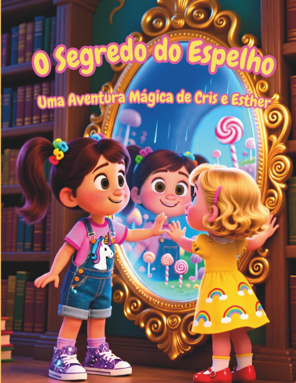 O Segredo do Espelho da Biblioteca: Uma Aventura Mágica de Cris e Esther