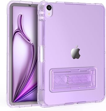 Case for iPad Air 11-inch M3 2025 / M2 2024, iPad Air 5th 2022 / 4th Generation 2020 10.9 Inch, Slim Sparkly Glitter Shockproof Bumper, Cute Sparkly for Women & Girls, ClearPurple