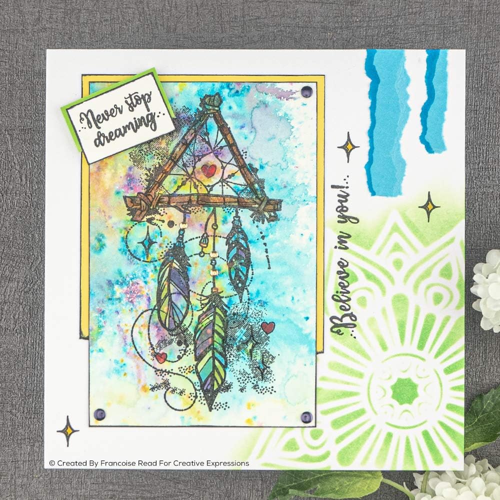 Francoise Collection - Clear Magic Stamp Set - Dream Catcher, Transparent, 4 x 6 inches - Image 3
