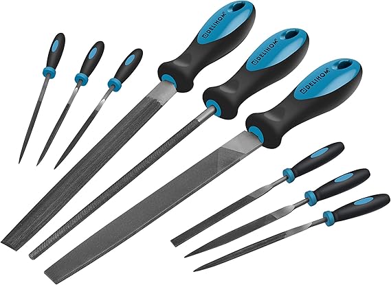 Delihom 9PCS Metal File Set Hand Metal Files for Wood and Metal Work ...