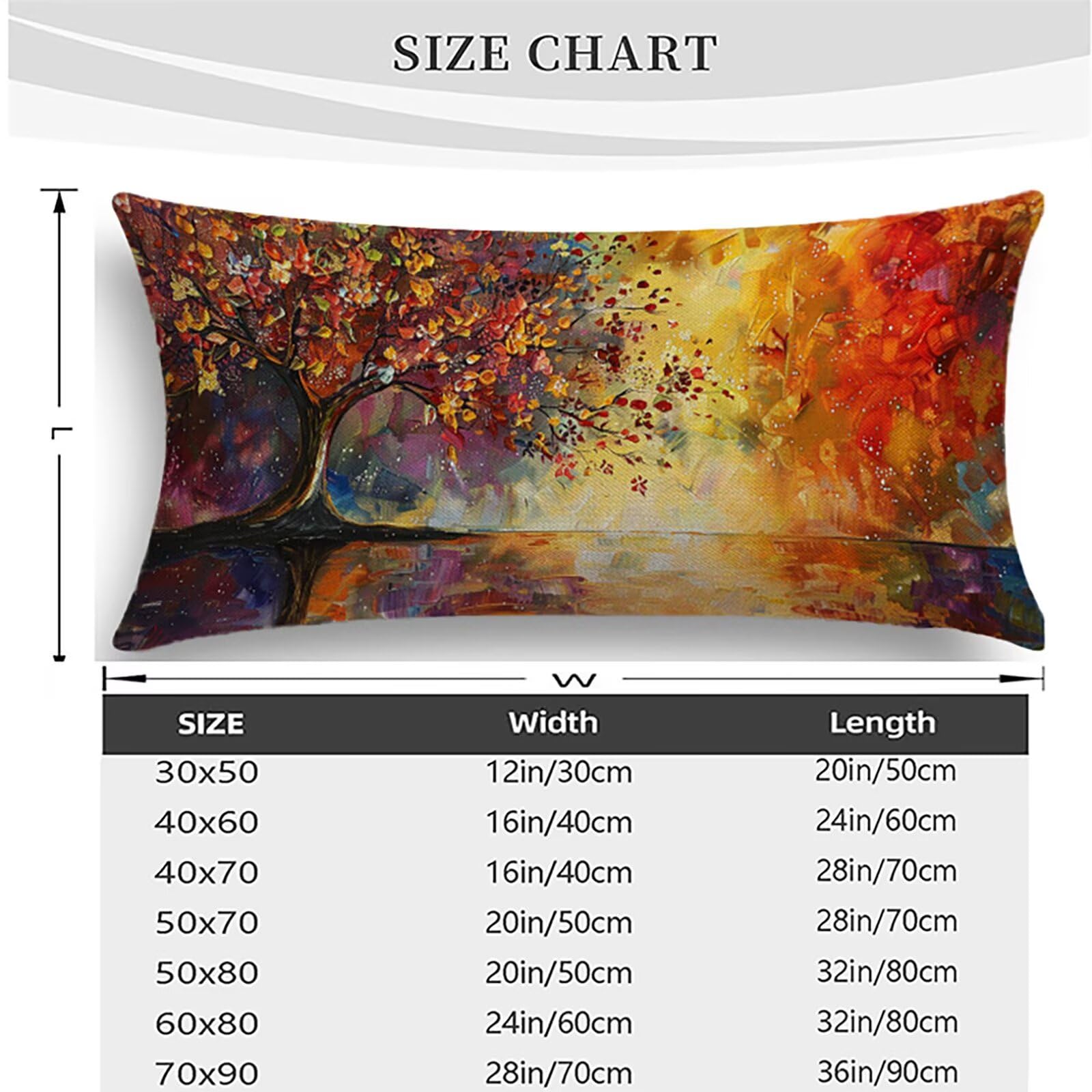 Abstrakcyjne poduszki na sofę zestaw 2 poszewek na poduszki 70 x 90 cm drzewo, dwustronny nadruk ultra miękka poszewka na poduszkę wodoodporna ukryty zamek błyskawiczny na prezenty dla kobiet do