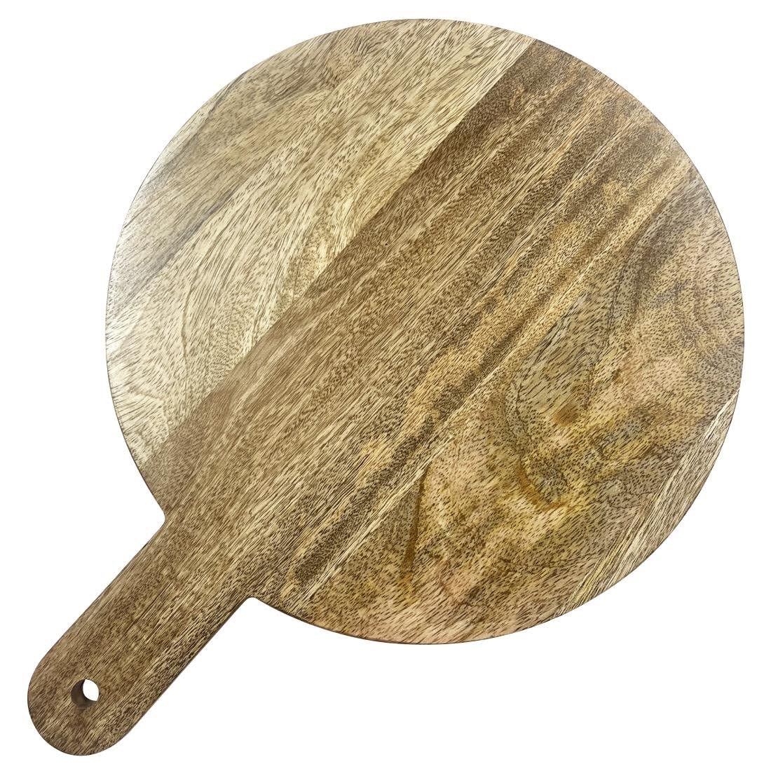 Olympia Black Round Handled Display Stand Mango Wood With Metal Legs 400X300x80mm
