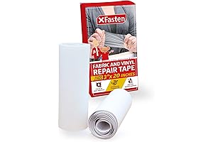 XFasten Self-Adhesive Clear Fabric Tape, Heavy Duty Patches for Inflatable and Vinyl Surfaces