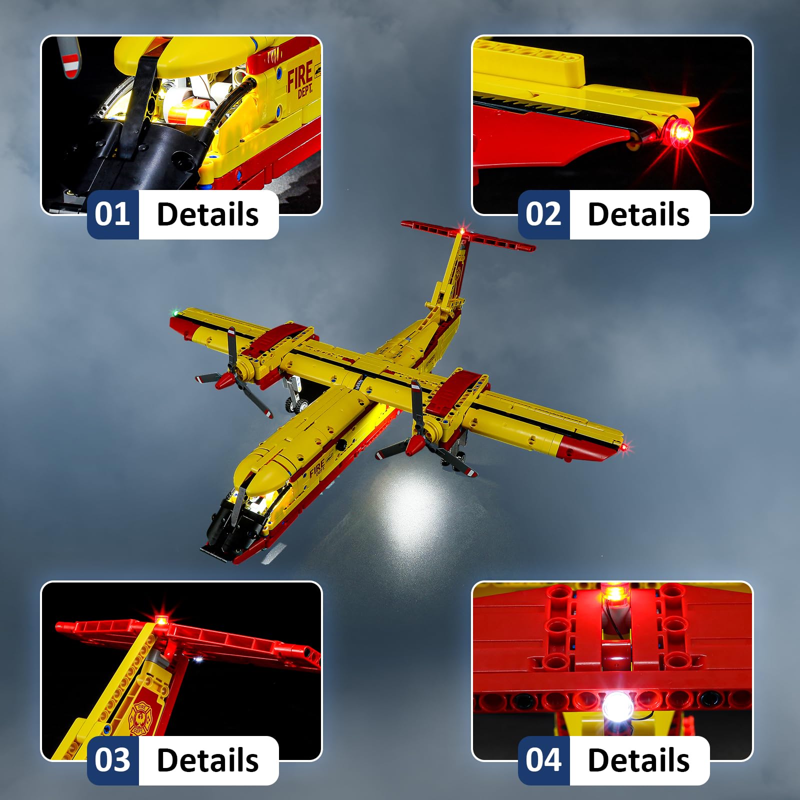 Amazon.co.jp: Mililier LEDライトキット レゴ 42152 消防士 - 航空機