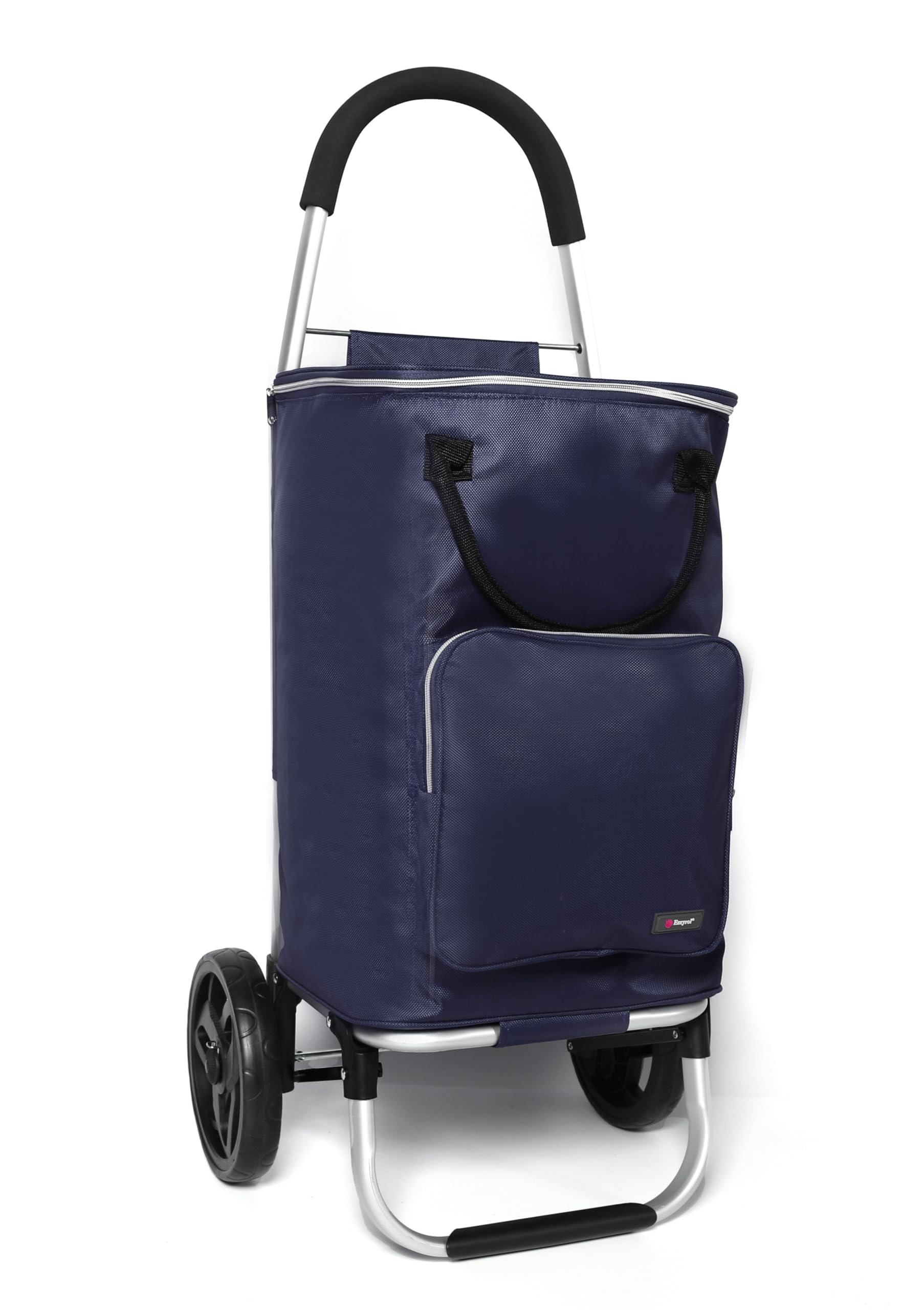 Uraban London 43 Inches Large Capacity Shopping Trolley with Wheels, Insulated Bag - Image 8