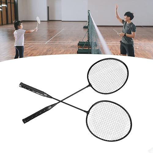 Miniatura 5 de Juego de raquetas de bádminton para juegos de patio trasero al aire libre, juego recreativo, principiantes, raqueta de bádminton de aleación de