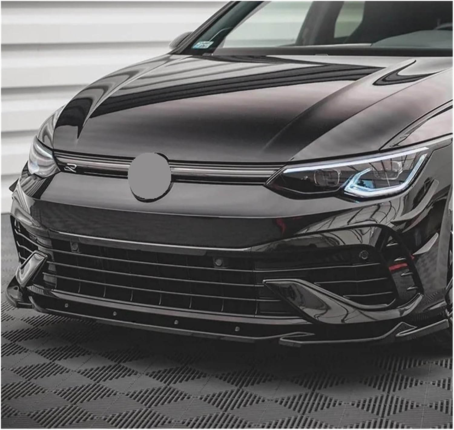 VW ゴルフ 8R V.4 2020-2024 対応フロントスプリッター フロントバンパー リップスポイラー スプリッター ディフュ