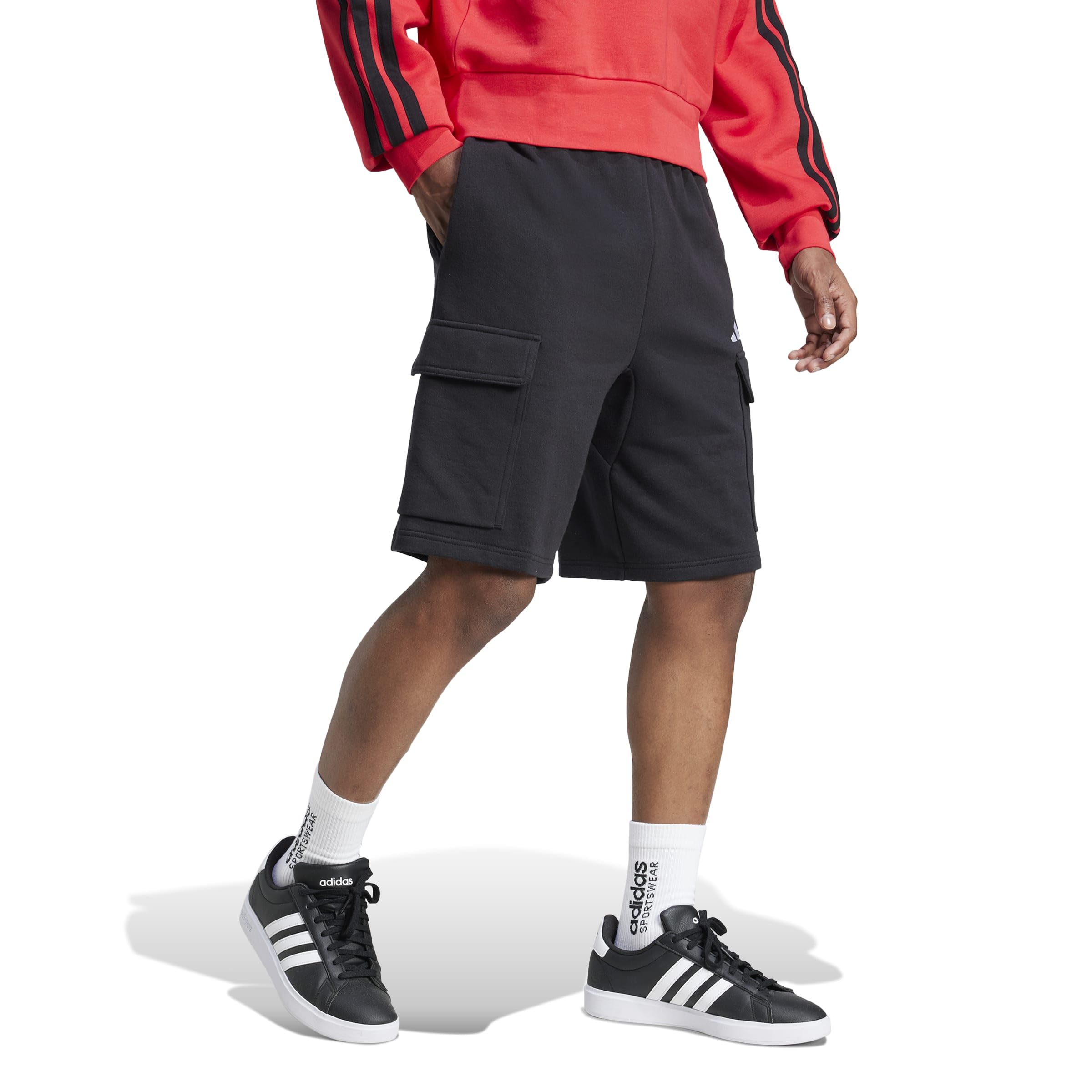 Adidas Essentials Feelcozy French Terry Cargo Short - Pantalones Cortos Cargo Hombre