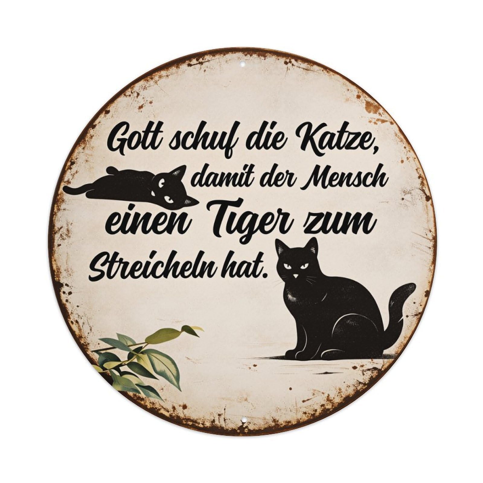 Cat Tiger God Man Stroke Metal Tin Sign Vintage Garden Bedroom Cafe Bar Man Cave Home Wall Decor Metal Poster 8x8 inches