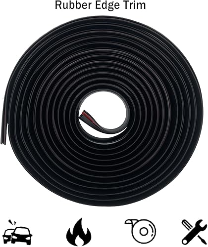 Miniatura 5 de Borde de goma autoadhesivo con borde de canal en U, protector de protección de borde de metal para la mayoría de puertas de automóvil, escotillas,