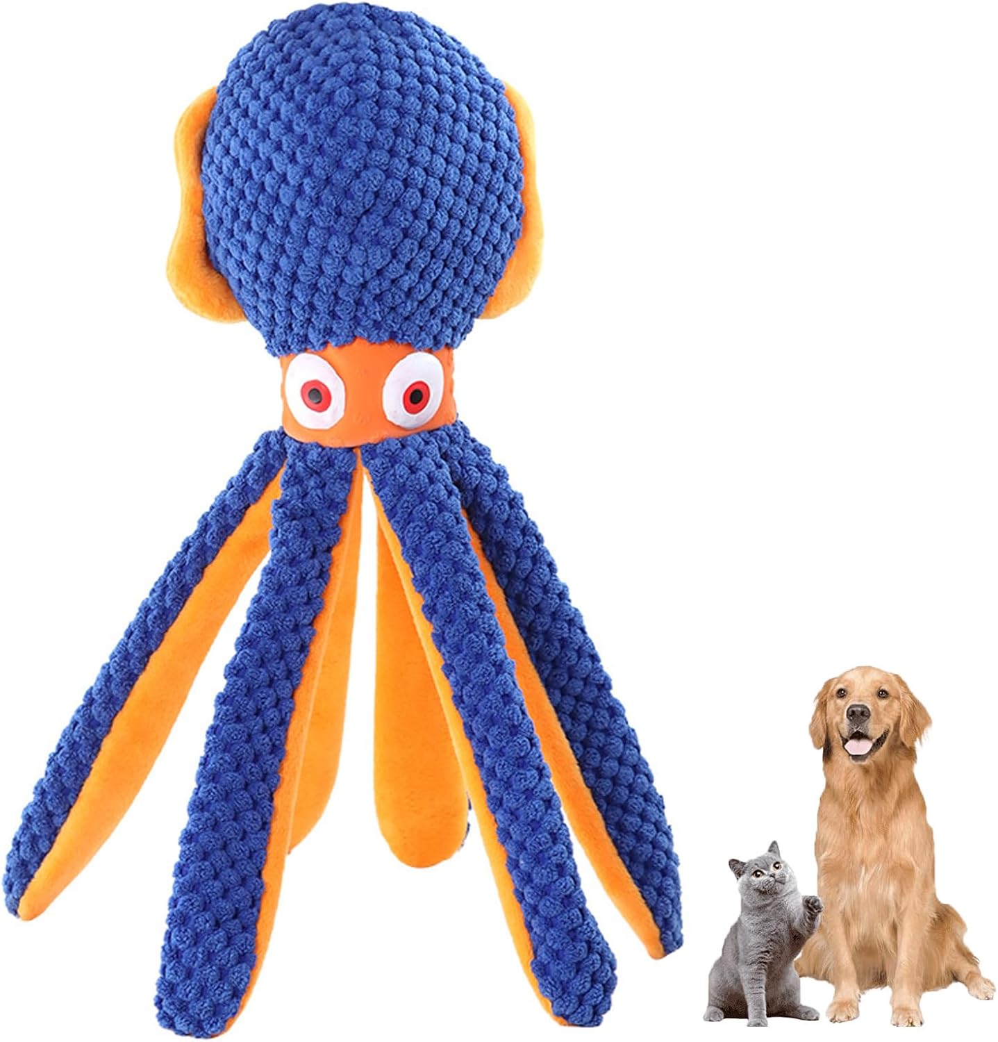 Dog Toys Octopus Plush Dog Toys, Interactive Dog Toys, Bite Resistant Sonic Dog Toys for Small, Medium and Large Dogs, Durable for Aggressive Chewers,A