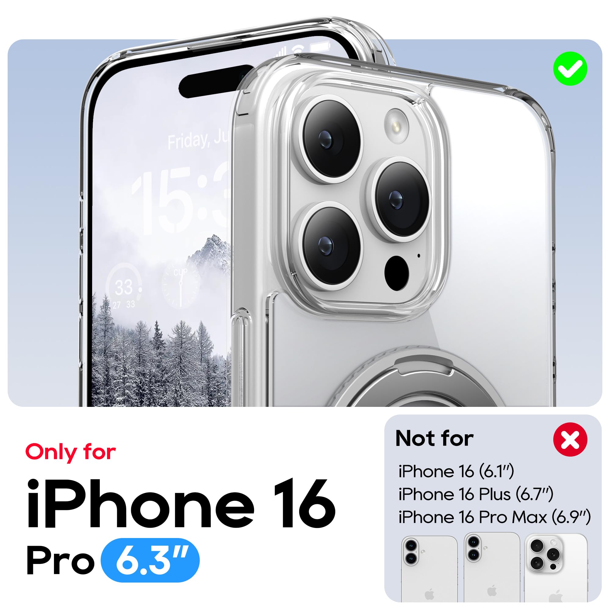 Niunisi Stand for iPhone 16 Pro Case - Image 2