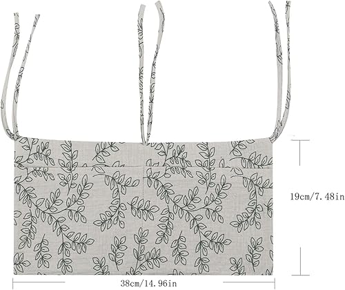 Miniatura 3 de LANGYI Bolsa colgante de cabecera para cuna de bebé, bolsa organizadora de cuna, bolsa de pañales para dormitorio, bolsa organizadora de literas,