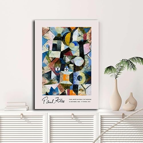 Miniatura 3 de AnenaXean Póster de pintura en lienzo e impresión de composición de Paul Klee con media luna amarilla e Y Póster vintage, impresión artística